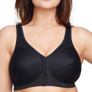 Glamorise Magic Lift Front Closure Posture Back Bra 1265 Black 52D